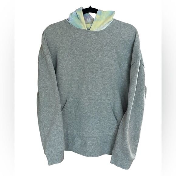 PacSun Gray and Tie Dye Hood Sweatshirt Casual Crewneck Hoodie. Size Medium - Picture 2 of 7